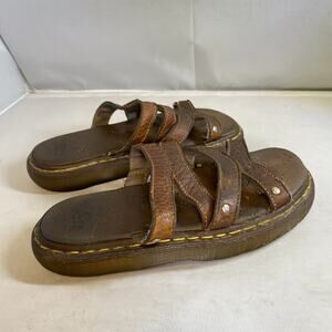 Rare Vintage Dr Martens Crossover Leather Slide Brow W7